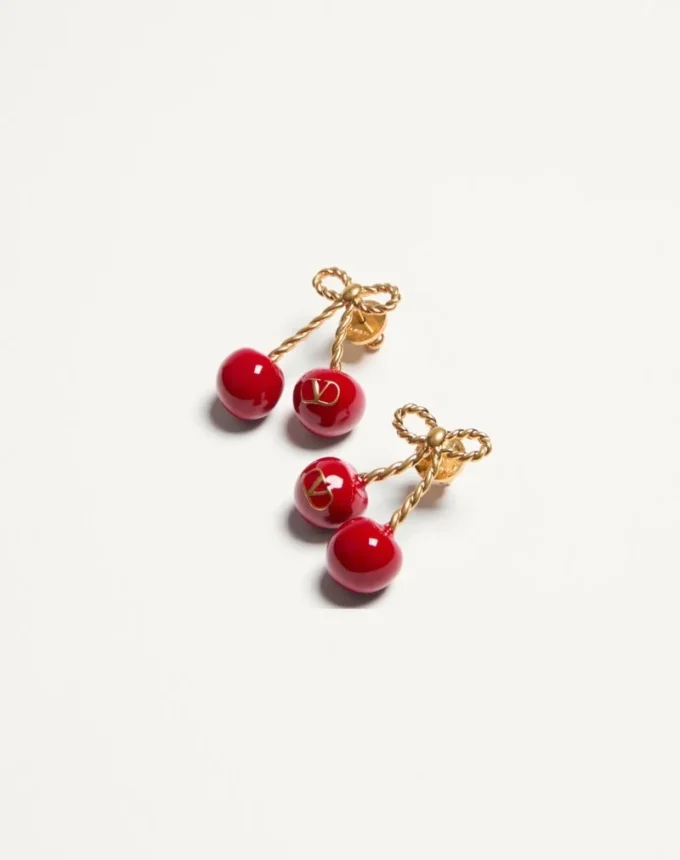 Pendientes Cherryfic de metal y esmalte Pendientes Cherryfic de metal y esmalte