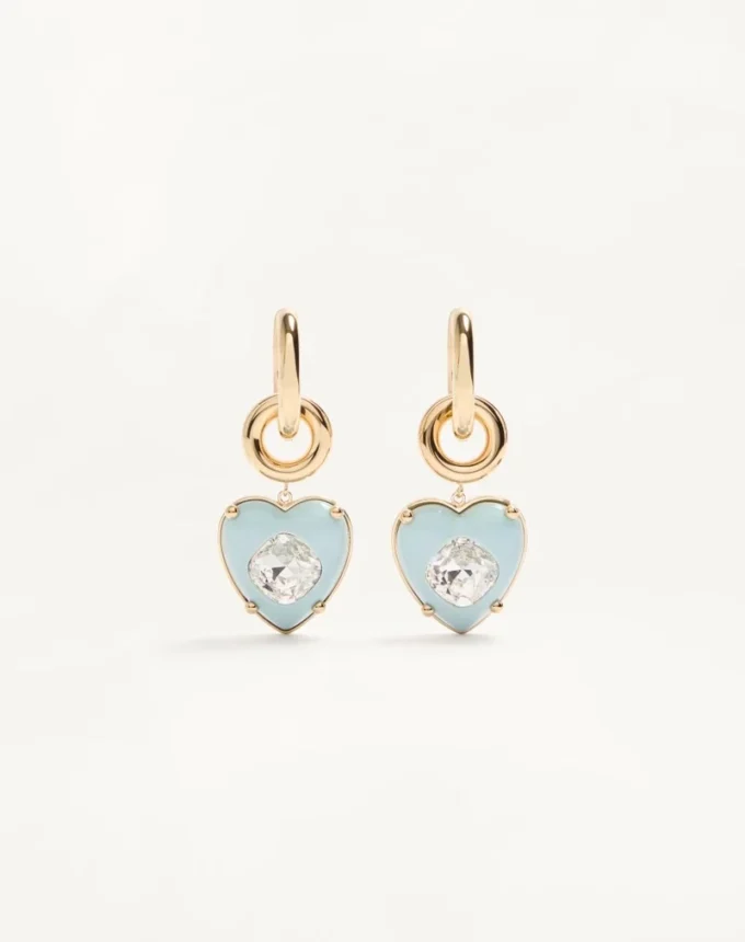 Pendientes Coeur Hyperbole en metal, resina y cristales Swarovski®