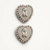 Pendientes Coeur Hyperbole en metal, resina y cristales Swarovski® Pendientes Coeur Hyperbole en metal, resina y cristales Swarovski®