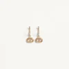 Pendientes ovalados de metal con cristales Swarovski®