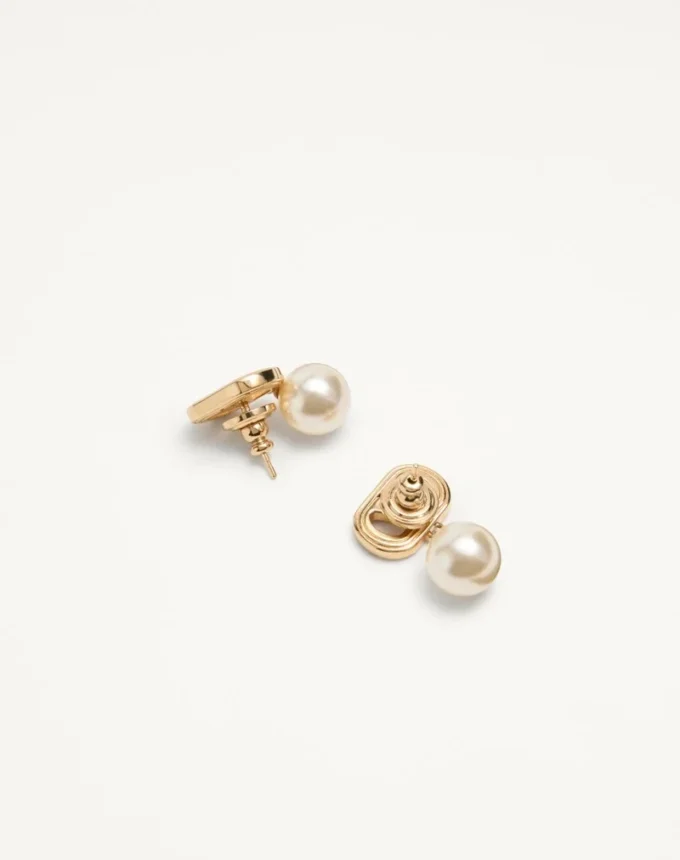 Pendientes Ovalette de metal con perlas Swarovski® Pendientes Ovalette de metal con perlas Swarovski®