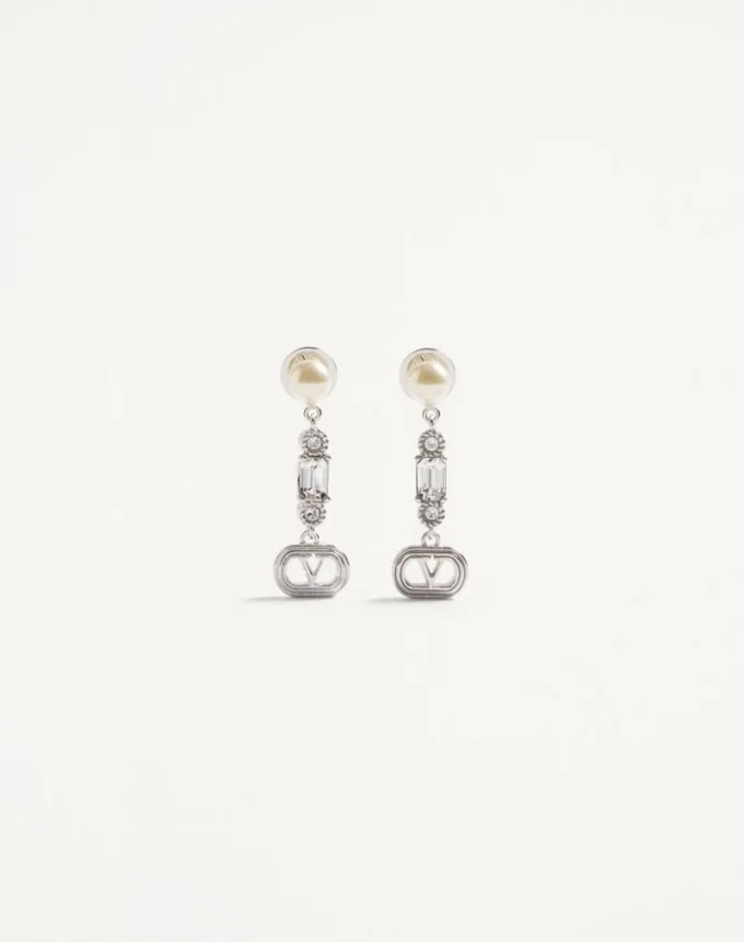Pendientes Ovalette de metal, perlas y cristales Swarovski® Pendientes Ovalette de metal, perlas y cristales Swarovski®