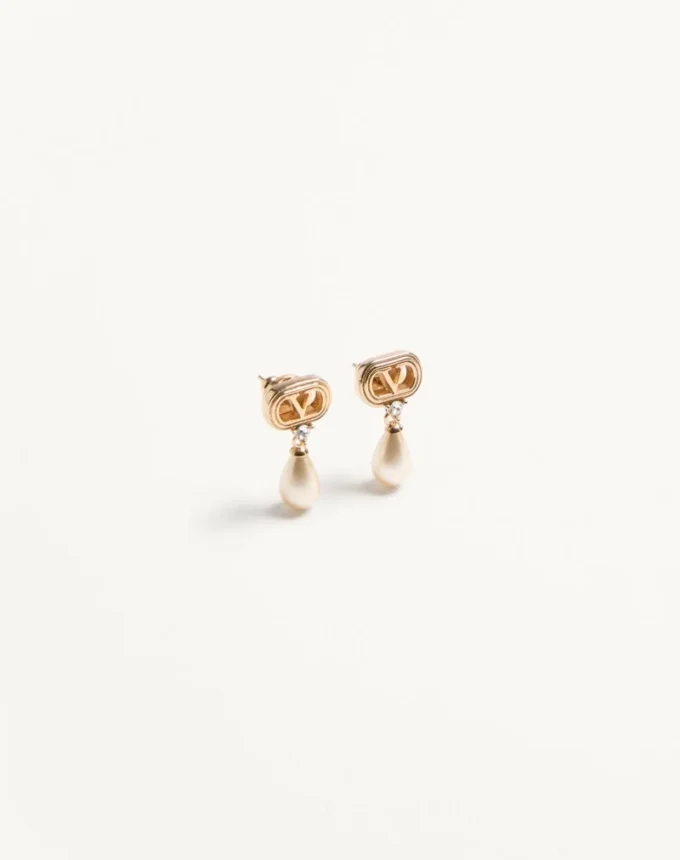 Pendientes Ovalette de metal, perlas y cristales Swarovski®