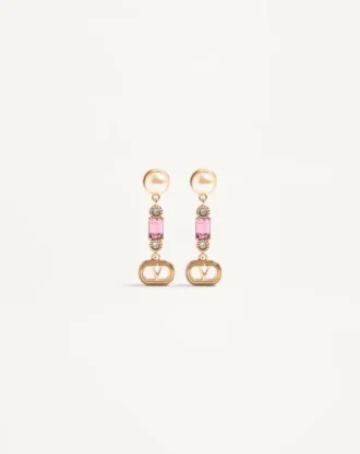 Pendientes Ovalette en metal, perlas y cristales Swarovski® Pendientes Ovalette en metal, perlas y cristales Swarovski®