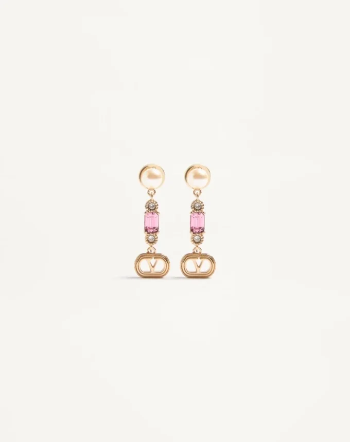 Pendientes Ovalette en metal, perlas y cristales Swarovski® Pendientes Ovalette en metal, perlas y cristales Swarovski®