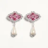 Pendientes Pas Plus de metal, resina, esmalte y cristales