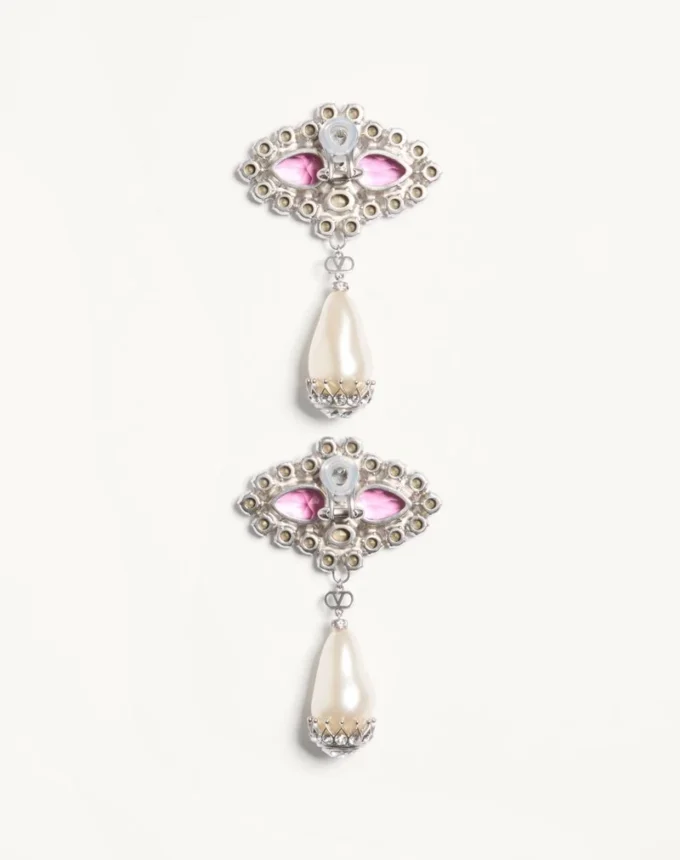 Pendientes Pas Plus de metal, resina, esmalte y cristales