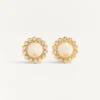 Pendientes Pas Plus de metal y perlas