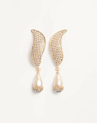 Pendientes Poetique Des Gouttes de metal, perlas y cristales Swarovski® Pendientes Poetique Des Gouttes de metal, perlas y cristales Swarovski®