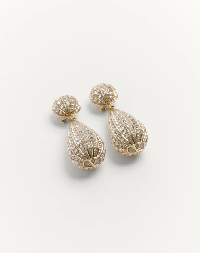 Pendientes Poetique Des Gouttes de metal y cristales Swarovski®