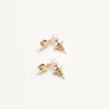 Pendientes Vlogo Signature de metal y perlas