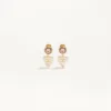 Pendientes VLogo Signature en metal, esmalte, perlas y cristales