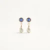 Pendientes Vlogo Signature en metal, esmalte, perlas y cristales Pendientes Vlogo Signature en metal, esmalte, perlas y cristales