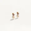 Pendientes VLogo Signature en metal, esmalte, perlas y cristales