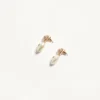 Pendientes VLogo Signature en metal, esmalte, perlas y cristales