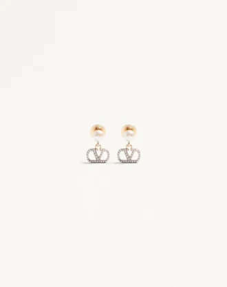 Pendientes Vlogo Signature en metal, perlas y cristales Swarovski® Pendientes Vlogo Signature en metal, perlas y cristales Swarovski®