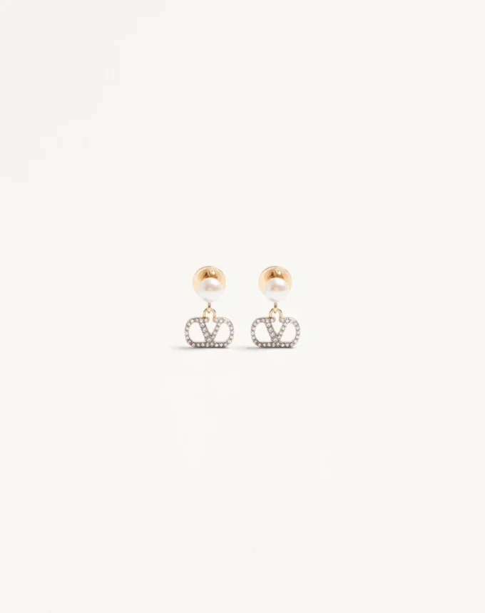 Pendientes Vlogo Signature en metal, perlas y cristales Swarovski® Pendientes Vlogo Signature en metal, perlas y cristales Swarovski®
