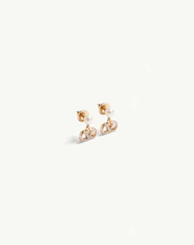 Pendientes Vlogo Signature en metal, perlas y cristales Swarovski® Pendientes Vlogo Signature en metal, perlas y cristales Swarovski®