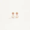 Pendientes Vlogo Signature en metal y cristales Swarovski®