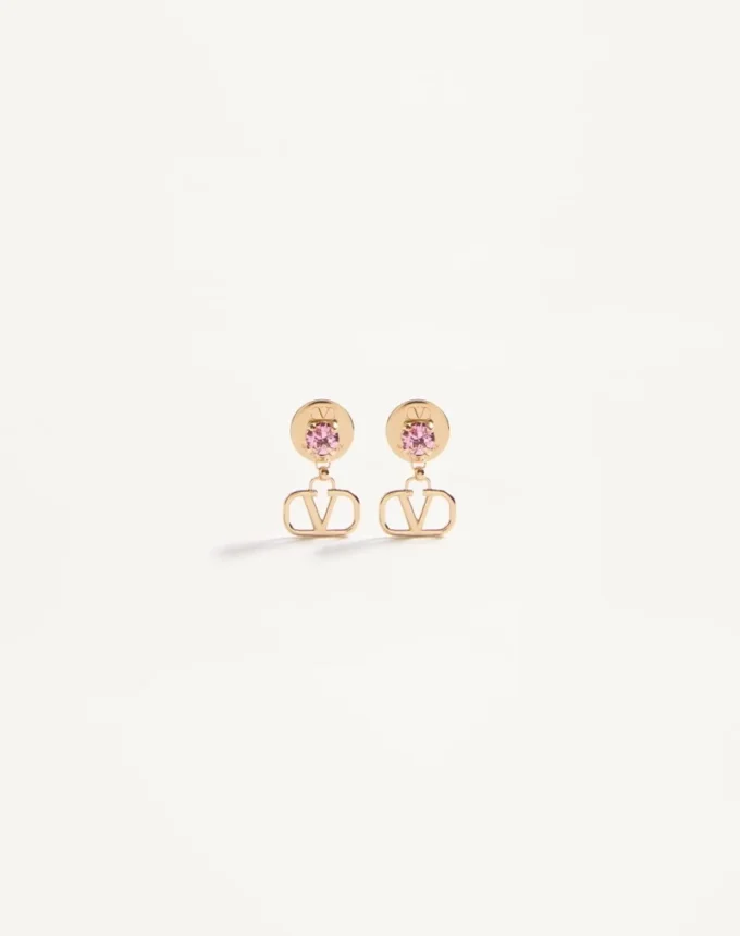 Pendientes Vlogo Signature en metal y cristales Swarovski®