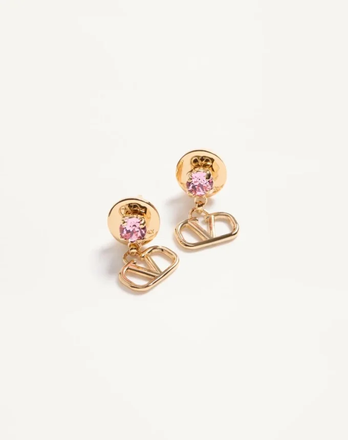 Pendientes Vlogo Signature en metal y cristales Swarovski®