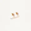 Pendientes Vlogo Signature en metal y cristales Swarovski®
