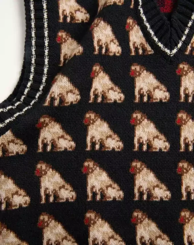 Petit Charles Chaleco de lana jacquard Petit Charles Chaleco de lana jacquard