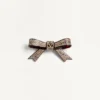 Pinza para el pelo con el logotipo Vlogo en resina, metal y cristales