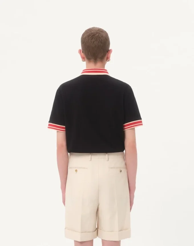 Polo de piqué de algodón con parche Vlogo Polo de piqué de algodón con parche Vlogo