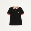Polo de piqué de algodón con parche Vlogo Polo de piqué de algodón con parche Vlogo