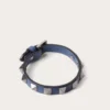 Pulsera de piel Rockstud con tachuelas de rutenio