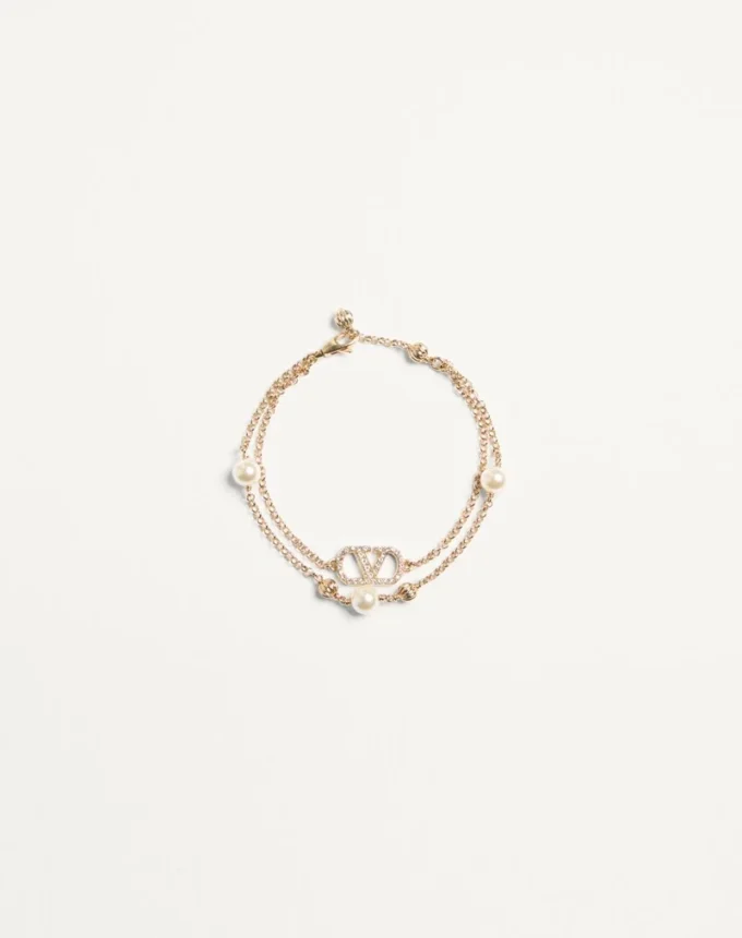 Pulsera Vlogo Signature de metal, perlas y cristales Swarovski® Pulsera Vlogo Signature de metal, perlas y cristales Swarovski®