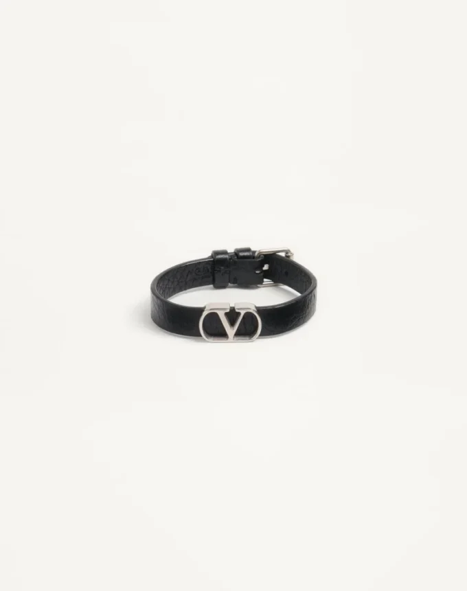 Pulsera Vlogo Signature de piel de becerro granulada Pulsera Vlogo Signature de piel de becerro granulada