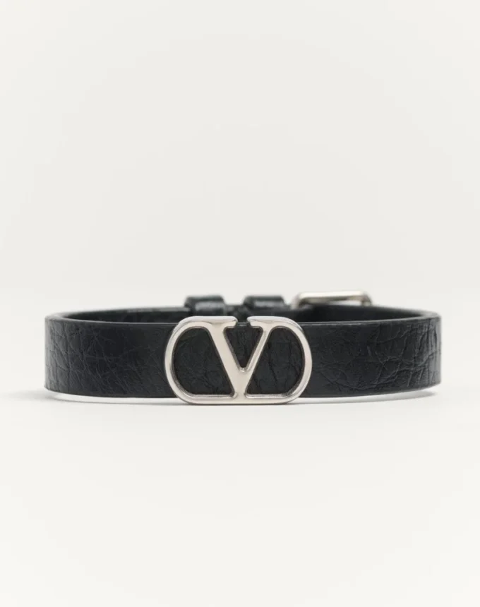 Pulsera Vlogo Signature de piel de becerro granulada Pulsera Vlogo Signature de piel de becerro granulada