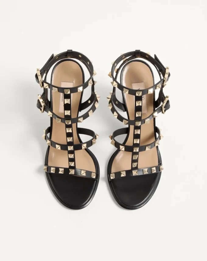 Sandalias con correa al tobillo Rockstud de 90 mm