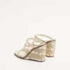Sandalias con cuña Rockstud en napa laminada con bordado Cornely 100 mm