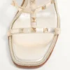 Sandalias con cuña Rockstud en napa laminada con bordado Cornely 100 mm