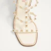 Sandalias con cuña Rockstud en piel de becerro con bordado Cornely 80 mm