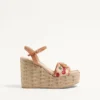 Sandalias con cuña Vlogo Signature con estampado Cherryfic de 120 mm
