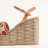 Sandalias con cuña Vlogo Signature con estampado Cherryfic de 120 mm