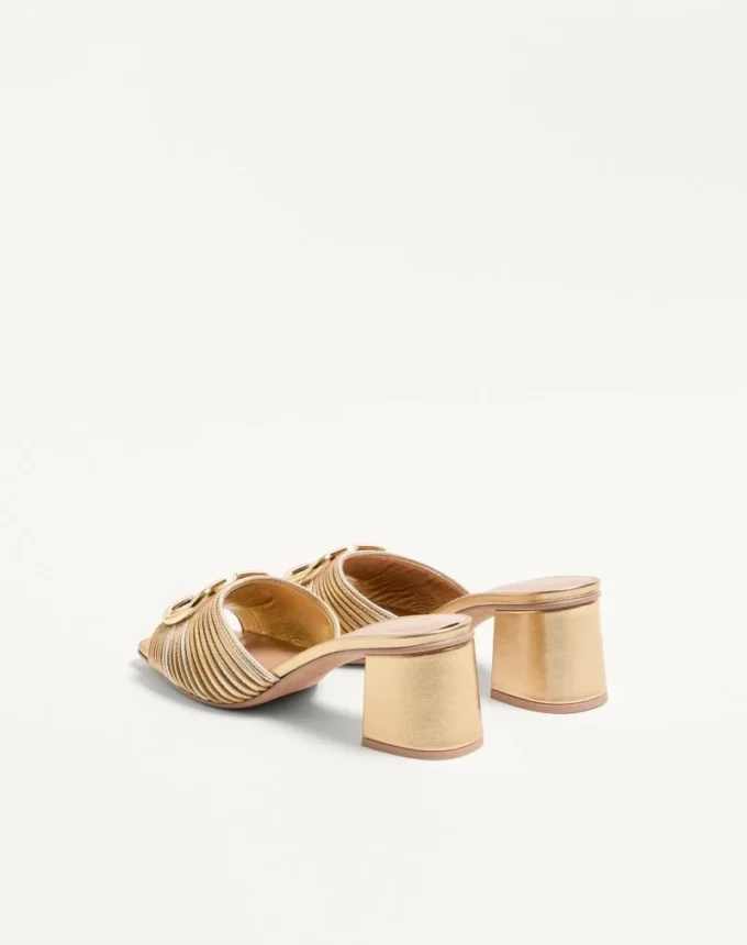 Sandalias con cuña y logotipo metálico bordado Cornely de 60 mm Sandalias con cuña y logotipo metálico bordado Cornely de 60 mm