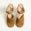 Sandalias con plataforma Fawcette de piel crustada de 100 mm Sandalias con plataforma Fawcette de piel crustada de 100 mm