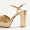 Sandalias con plataforma metalizadas VLogo Signature con bordado Cornely 115 mm Sandalias con plataforma metalizadas VLogo Signature con bordado Cornely 115 mm