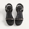 Sandalias con plataforma Rockstud de piel de becerro de 45 mm Sandalias con plataforma Rockstud de piel de becerro de 45 mm