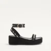 Sandalias con plataforma Rockstud de piel de becerro de 45 mm Sandalias con plataforma Rockstud de piel de becerro de 45 mm