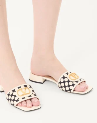 Sandalias con tira Vlogo Signature en tejido Plus De Pois 20 mm