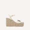 Sandalias de cuña con aberturas Vlogo en piel de becerro 110 mm Sandalias de cuña con aberturas Vlogo en piel de becerro 110 mm