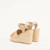Sandalias de cuña de rafia Bribri con bordado floral de 115 mm Sandalias de cuña de rafia Bribri con bordado floral de 115 mm