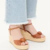 Sandalias de cuña Royal de piel de cabrito de 100 mm Sandalias de cuña Royal de piel de cabrito de 100 mm