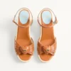 Sandalias de cuña Royal de piel de cabrito de 100 mm Sandalias de cuña Royal de piel de cabrito de 100 mm